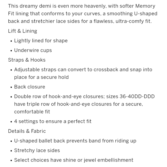 VICTORIA SECRET LIGHTLY LINED DEMI BRA - Picture 12 of 12